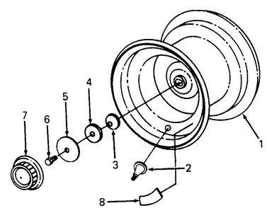 Rear Wheel Diagram and Parts List for 1610 0350042U-135393100-135393399-136393100 Cub Cadet Lawn Tractor